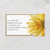 Sonnenblume Visitenkarte (Rückseite)