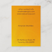 Sonnenblume Visitenkarte (Rückseite)