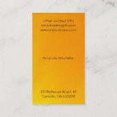 Sonnenblume Visitenkarte (Rückseite)