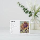 Sonnenblume-Visitenkarte Visitenkarte (Stehend Vorderseite)