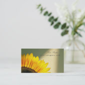 Sonnenblume-Visitenkarte Visitenkarte (Stehend Vorderseite)