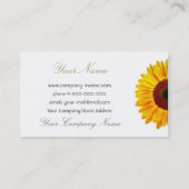 Sonnenblume-Visitenkarte Visitenkarte (Rückseite)