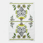 Sonnenblume-Volksmuster durch Alexandra-Koch Handtuch (Vertikal)