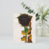 Sonnenblume von Egon Schiele Postkarte (Stehend Vorderseite)