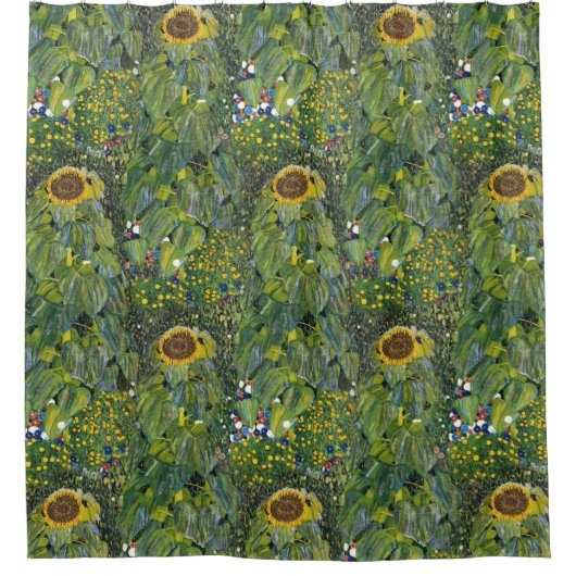 Sonnenblume von Gustav Klimt Duschvorhang (Vorderseite)