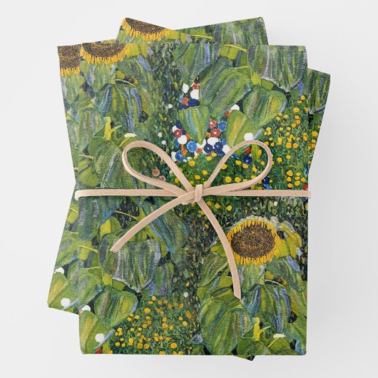Sonnenblume von Gustav Klimt Geschenkpapier Set (Beispiel)