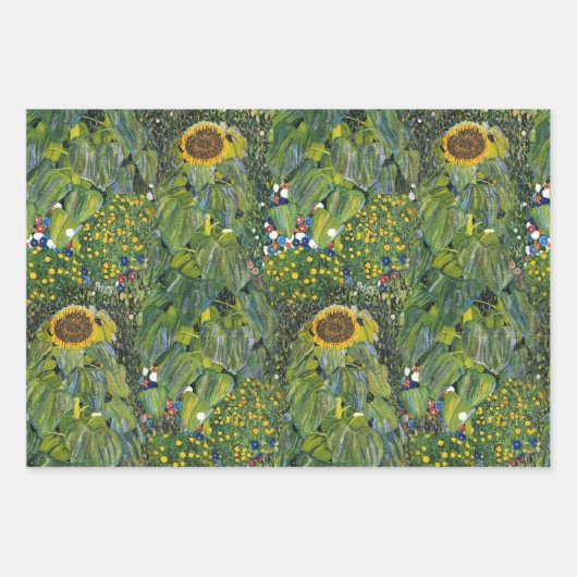 Sonnenblume von Gustav Klimt Geschenkpapier Set (Vorderseite)