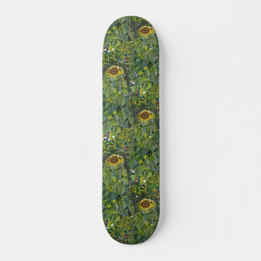 Sonnenblume von Gustav Klimt Skateboard (Vorne)