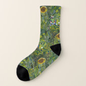 Sonnenblume von Gustav Klimt Socken (Links - Außen)
