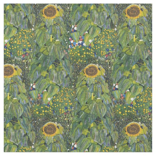 Sonnenblume von Gustav Klimt Stoff (Nahaufnahme)