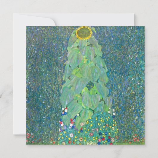 Sonnenblume von Klimt, Vintage Blume Jugendstil (Vorderseite)