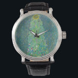 Sonnenblume von Klimt, Vintage Blume Jugendstil Armbanduhr<br><div class="desc">Sonnenblume (1906/1907) von Gustav Klimt ist ein Vintages Viktorianisches Zeitensymbolismus Kunstmalerei. Eine Vielzahl von Blume rund um einen großen Single gelben Sonnenblumen in voller Blüte in einem Sommergarten auf einem Bauernhof. Über den Künstler: Gustav Klimt (1862-1918) war ein österreichischer Symbolik-Maler und einer der prominentesten Mitglieder der Wiener Jugendstil-Bewegung.</div>