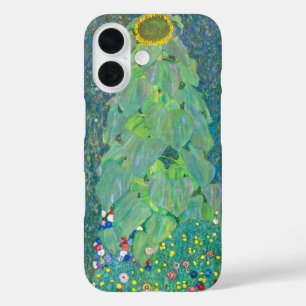 Sonnenblume von Klimt, Vintage Blume Jugendstil iPhone 16 Hülle