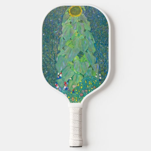 Sonnenblume von Klimt, Vintage Blume Jugendstil Pickleball Schläger (Vorderseite)