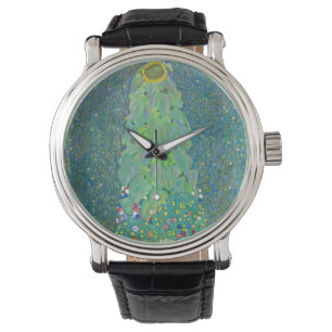 Sonnenblume von Klimt, Vintage-Blumen Art Nouveau Armbanduhr