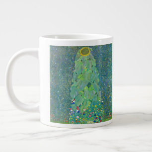 Sonnenblume von Klimt, Vintage-Blumen Art Nouveau Jumbo-Tasse