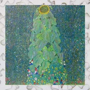 Sonnenblume von Klimt, Vintage Blumen Art Nouveau Puzzle