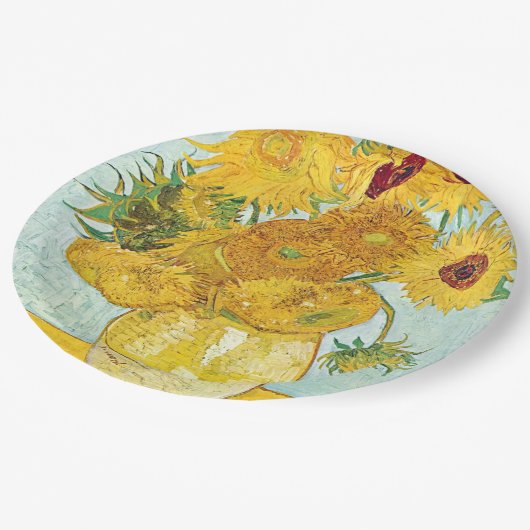 Sonnenblume von Vincent Van Gogh, Post-Impressioni Pappteller (Schrägansicht)
