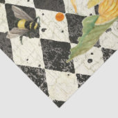 Sonnenblume w Bienen Black Ephemera Decoupage Righ Seidenpapier (Ausschnitt)