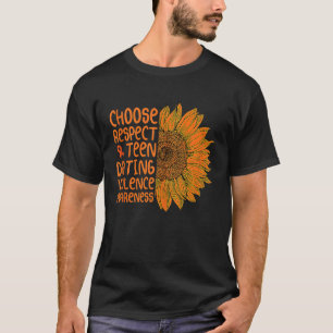 Sonnenblume wählen Respekt Teenager verabredet Gew T-Shirt