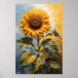 Sonnenblume | Wall Art Poster | Ölgemälde