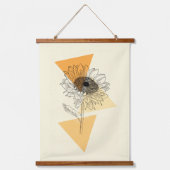 Sonnenblume Wandteppich Mit Holzrahmen (Vorderseite)