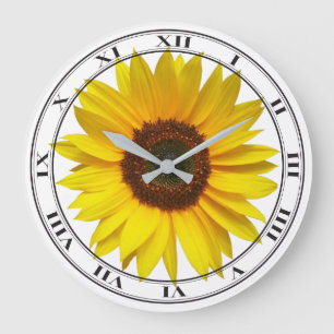 Sonnenblume-Wanduhr Große Wanduhr