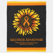 Sonnenblume/wareness...RSD/CRPS Fleecedecke (Vorderseite)