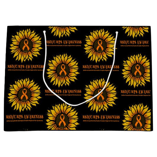Sonnenblume/wareness...RSD/CRPS Große Geschenktüte (Vorderseite)