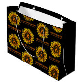Sonnenblume/wareness...RSD/CRPS Große Geschenktüte (Rückseite Schrägansicht)
