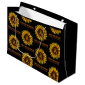 Sonnenblume/wareness...RSD/CRPS Große Geschenktüte (Vorderseite Schrägansicht)