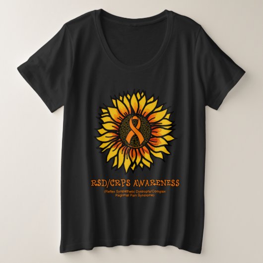 Sonnenblume/wareness...RSD/CRPS Große Größe T-Shirt (Design vorne)