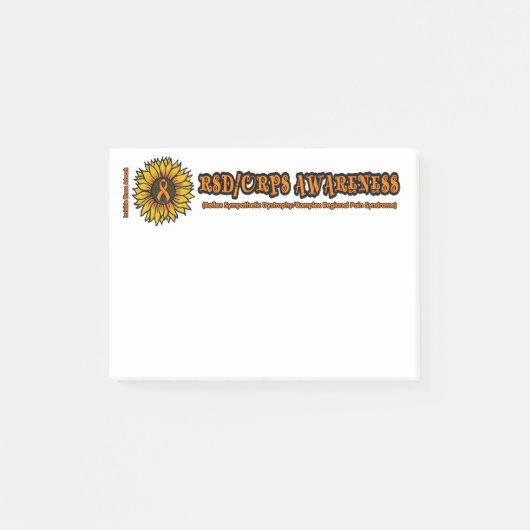 Sonnenblume/wareness...RSD/CRPS Post-it Klebezettel (Vorderseite)