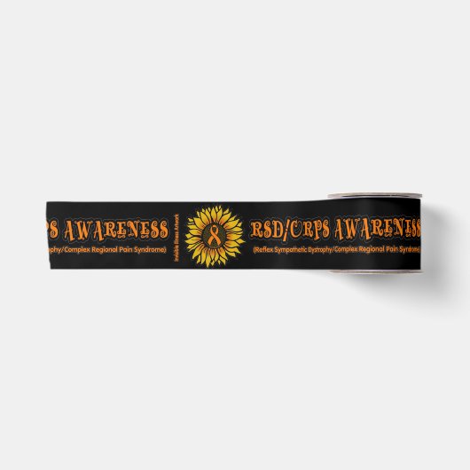 Sonnenblume/wareness...RSD/CRPS Satinband (Vorderseite)