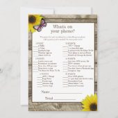 Sonnenblume, was auf Ihrem Handy-Baby-Dusche ist | Einladung (Vorderseite)