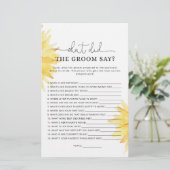 Sonnenblume Was hat der Bräutigam zu Brautspiel ge (Stehend Vorderseite)