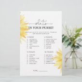 Sonnenblume, was in deinem Geldbeutel-Spiel ist (Stehend Vorderseite)