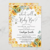 Sonnenblume Was wird Baby Bekleidungs-Dusche Einladung (Vorne/Hinten)