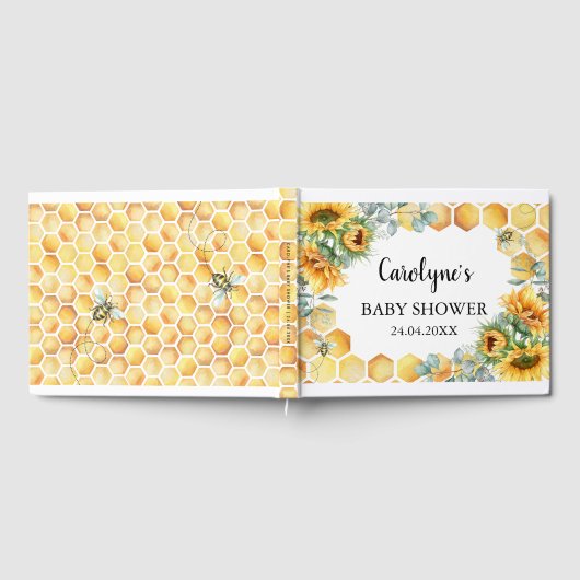 Sonnenblume Was wird Baby Bekleidungs-Dusche Gästebuch (Voll)