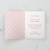 Sonnenblume Wasserfarbe Botanisches Glück Geburtst Karte (Innenseite)