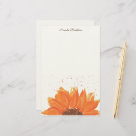 Sonnenblume Wasserfarbe Briefpapier
