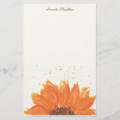 Sonnenblume Wasserfarbe Briefpapier (Vorderseite)
