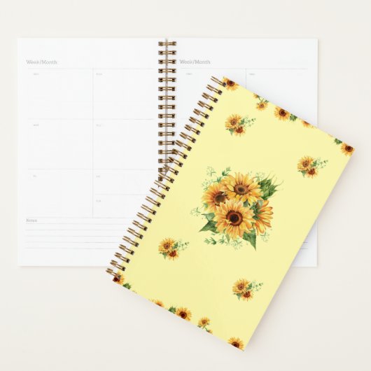 Sonnenblume Wasserfarbe – Florales Grafikdesign Planer (Anzeige)