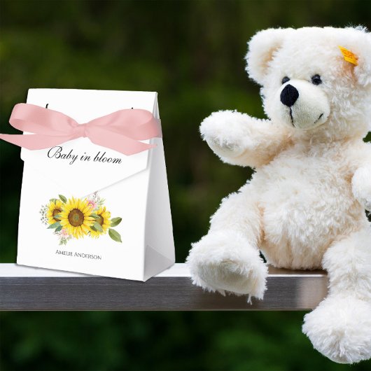 Sonnenblume Wasserfarbe Rosa Blumendusche Geschenkschachtel