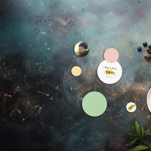 Sonnenblume Wasserfarbe Rosa Blumendusche Konfetti