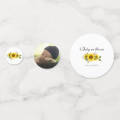 Sonnenblume Wasserfarbe Rosa Blumendusche Konfetti (Vorderseiten)