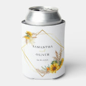 Sonnenblume Wasserfarbe Rustikale Hochzeit kann kü Dosenkühler (Kanne Vorderseite)