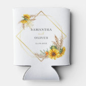 Sonnenblume Wasserfarbe Rustikale Hochzeit kann kü Dosenkühler (Rückseite)