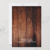 Sonnenblume Wasserfarbe rustikale Holzhochzeit RSV Einladung (Rückseite)