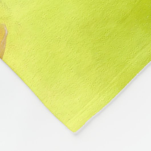 Sonnenblume Wasserfarbe Rustikales Gelbblau Land Fleecedecke (Ecke)